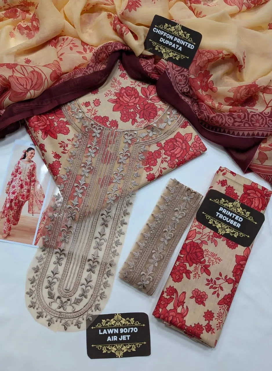 Lawn Print 3pc Replicas