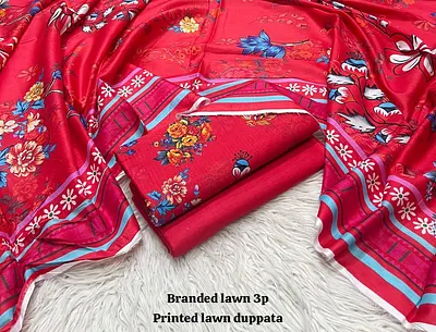 BRANDED Lawn with Lawn Duppata 3pc Lawn Collection 