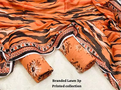BRANDED Lawn with Lawn Duppata 3pc Lawn Collection 