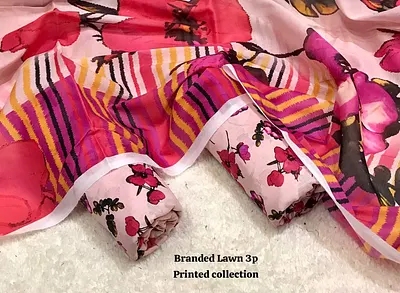 BRANDED Lawn with Lawn Duppata 3pc Lawn Collection 