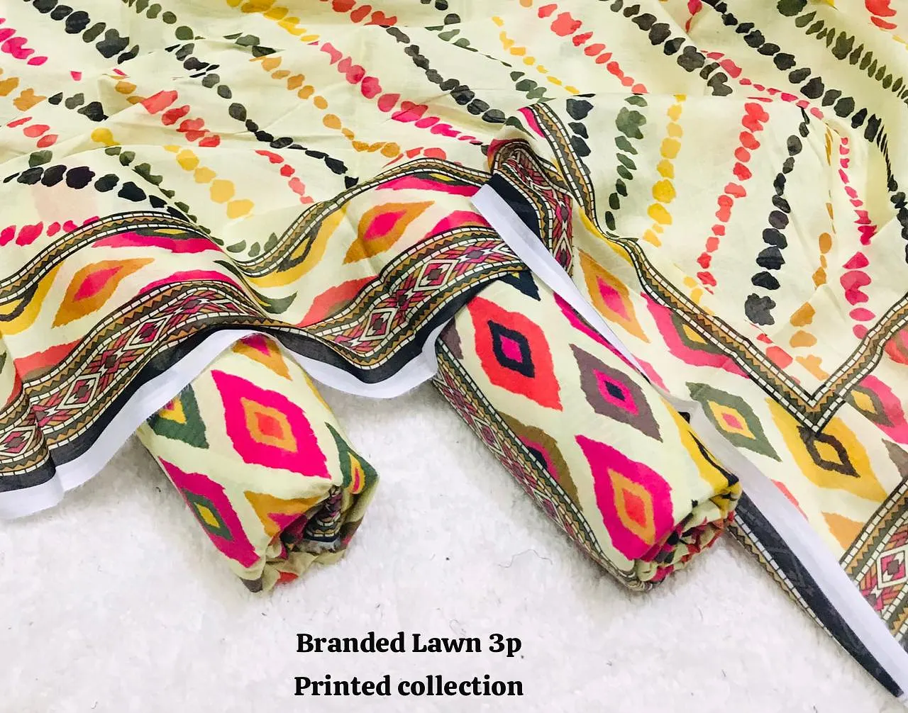 BRANDED Lawn with Lawn Duppata 3pc Lawn Collection 