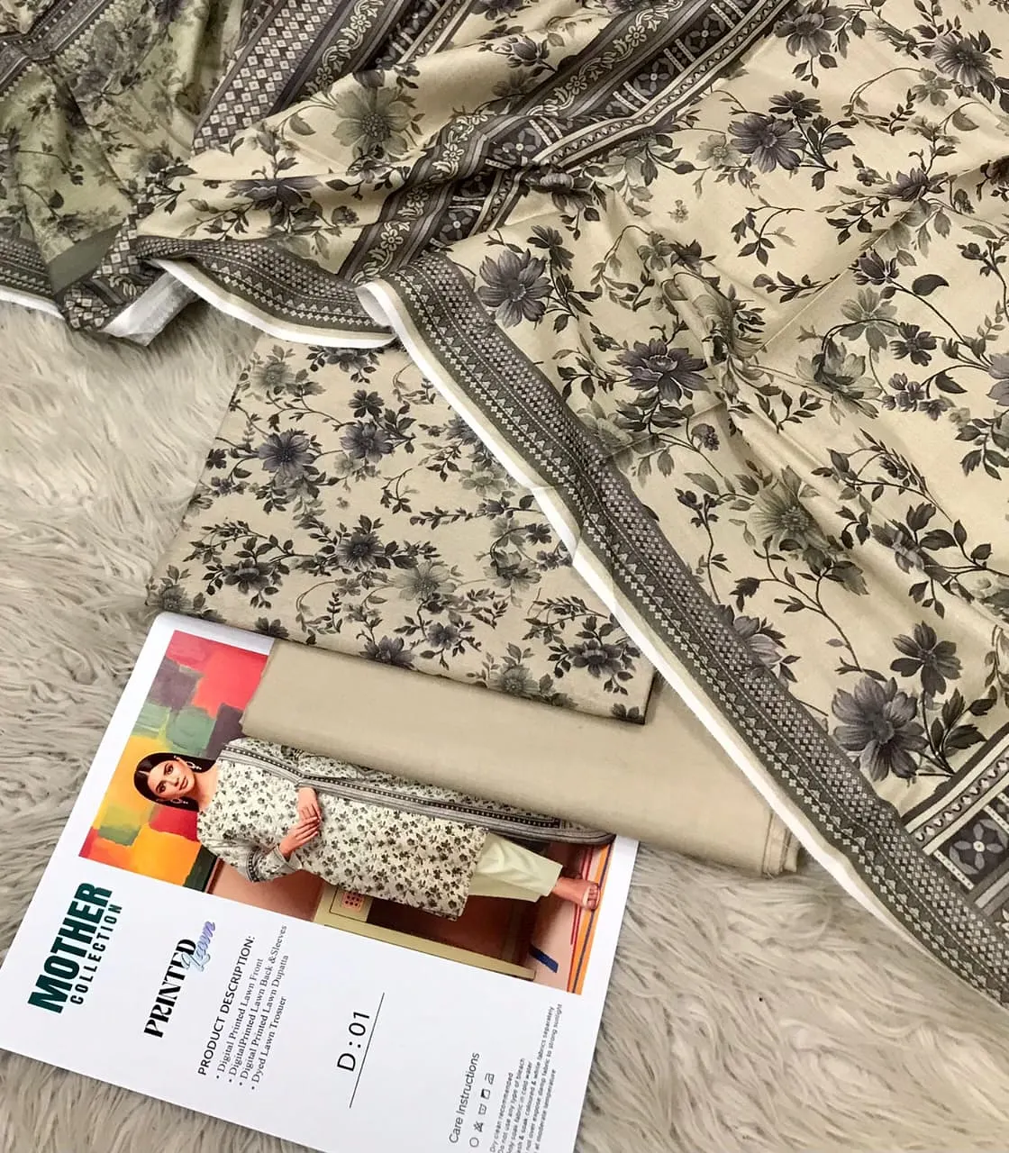 BRANDED Lawn with Lawn Duppata 3pc Lawn Collection 
