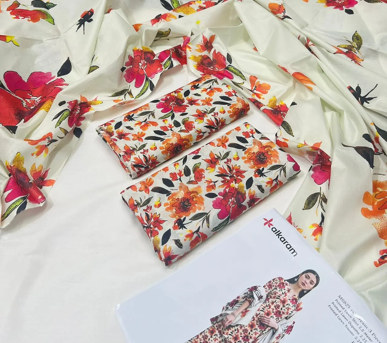 BRANDED Lawn with Lawn Duppata 3pc Lawn Collection 