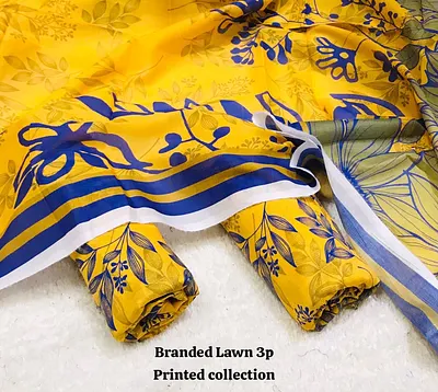 BRANDED Lawn with Lawn Duppata 3pc Lawn Collection 