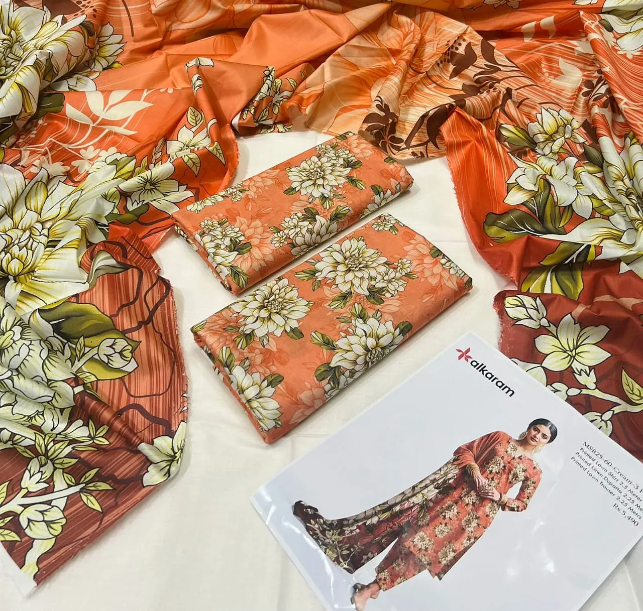 BRANDED Lawn with Lawn Duppata 3pc Lawn Collection 