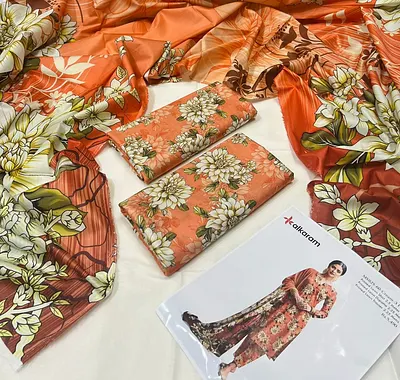 BRANDED Lawn with Lawn Duppata 3pc Lawn Collection 