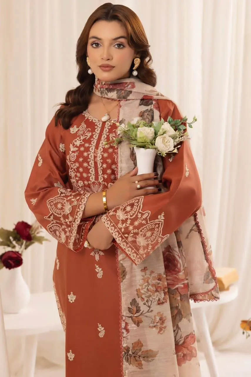 Fully Embroidered LAWN