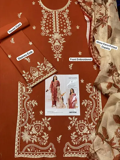 Fully Embroidered LAWN