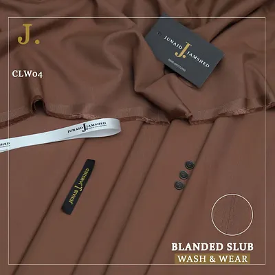 Junaid Jamshed — Check + Slub Wash n Wear