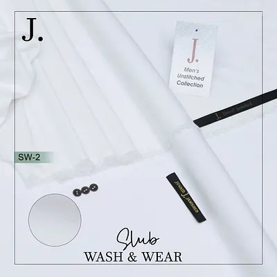 Junaid Jamshed — Check + Slub Wash n Wear