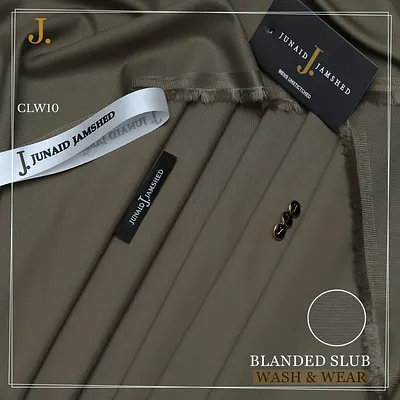 Junaid Jamshed — Check + Slub Wash n Wear
