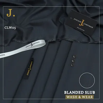 Junaid Jamshed — Check + Slub Wash n Wear